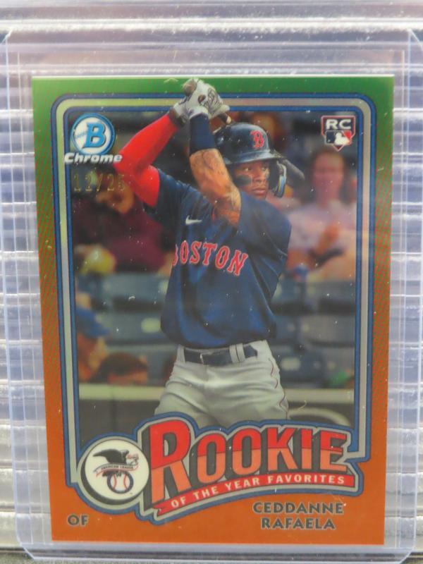 2024 Bowman Ceddanne Rafaela ROY Favorites Orange Refractor Rookie RC #12/25
