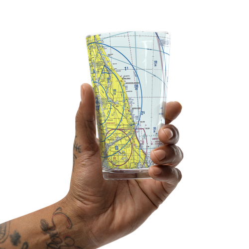 KORD (Chicago) Aviation Sectional Pint Glass - Picture 2 of 3