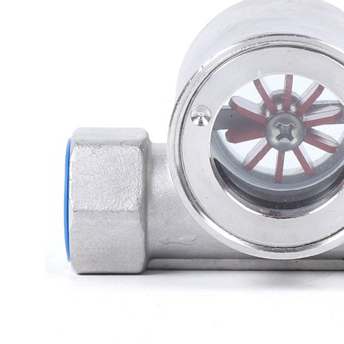 Visor 3/4" NPT indicador de flujo de agua con impulsor de plástico acero inoxidable 304 ¡Nuevo! - Imagen 12 de 16