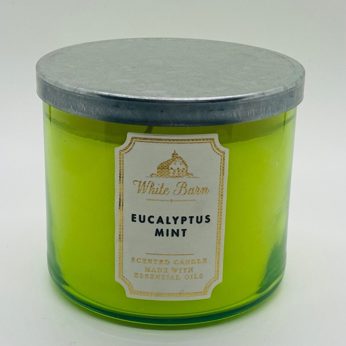 Lot De 2 Bougies Bath & Body Works White Barn - Eucalyptus Menthe Verte 3 Mèches 14.5oz