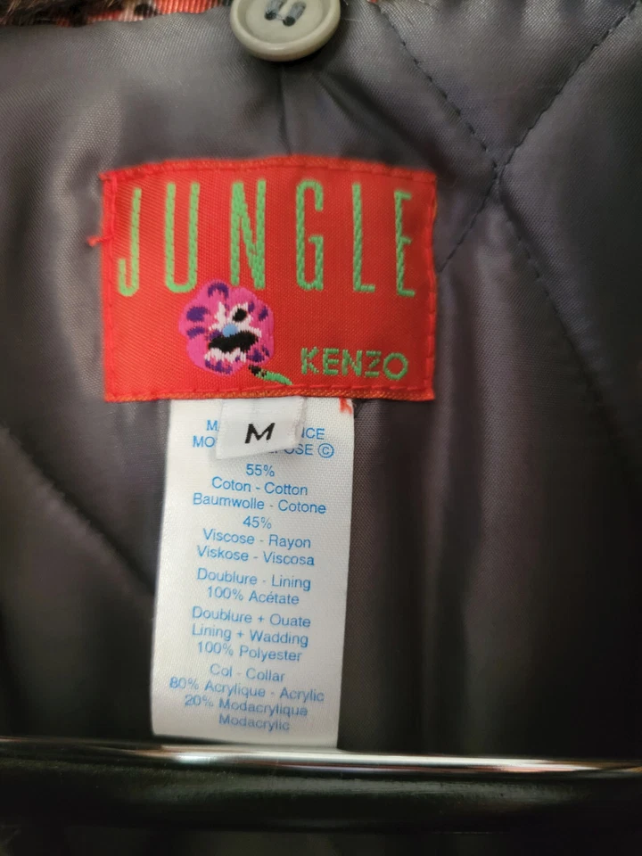 Flor de lepardo vintage para mujer KENZO Jungle con ribete de piel sintética - mediana Foto 4 de 4