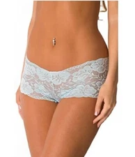 Sz Medium Shimmery Cheeky Lace Boyshort Rene Rofe Panties Hipsters NEW NWT SEXY