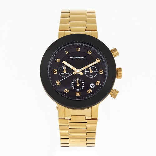 Morphic M78 Serie Orologio Cronografo Cinturino - Oro/Nero | eBay