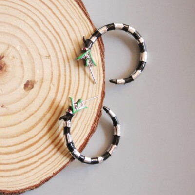 Beetlejuice Hoop Earring Beetle Sandworm