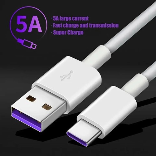 USB A to Type-C Fast Charging Cable (White) for iPhone 15 16 Pixel Samsung (1M) - Picture 3 of 9