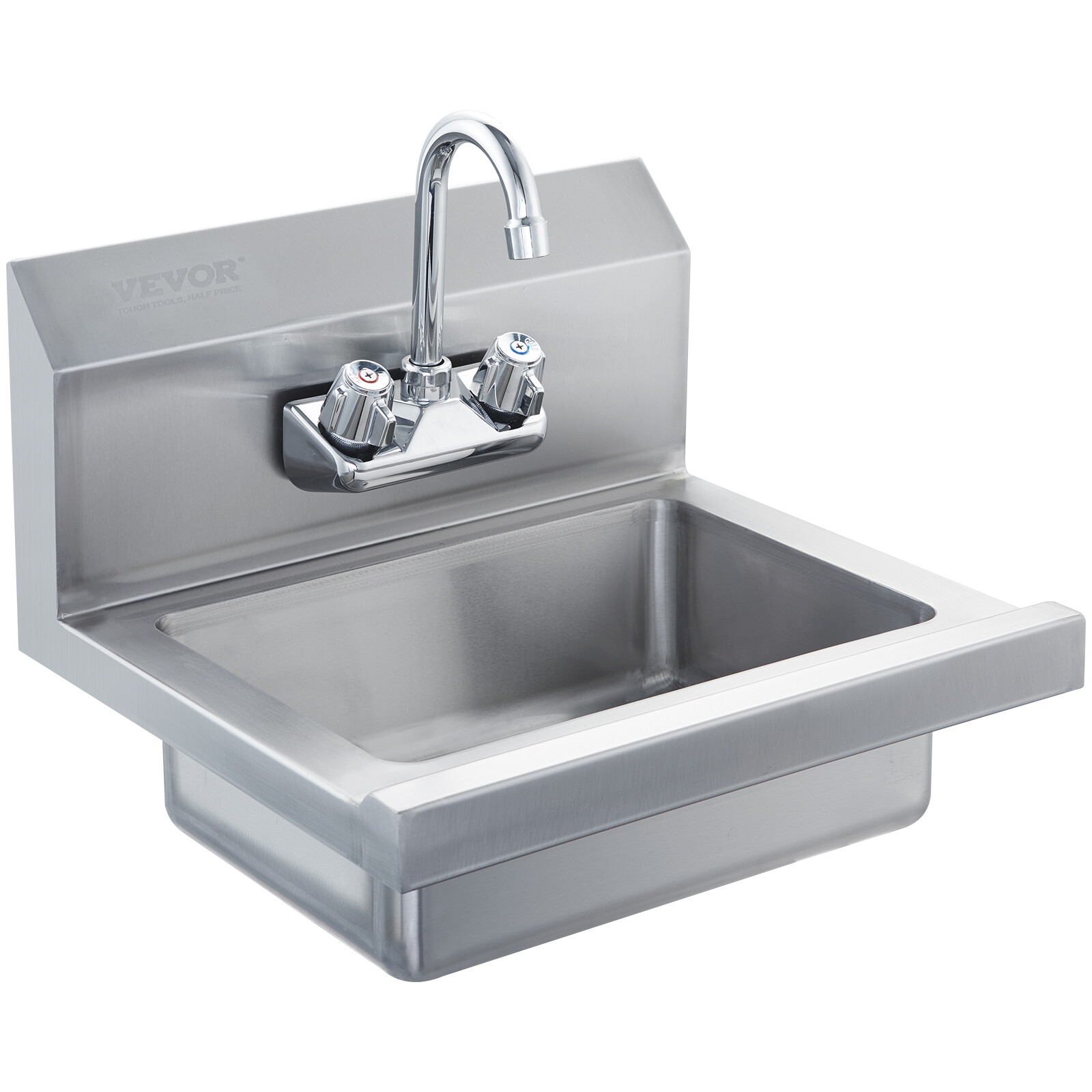 VEVOR 17"x12,8" Lavandino per montaggio a parete Lavabo in acciaio inox NSF