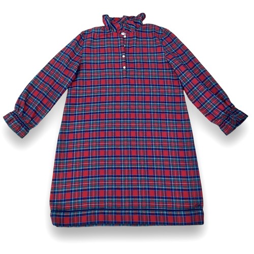 Vineyard Vines Girls Size XL Red Flannel Tartan Plaid Nightgown Sleepwear Lounge - Picture 9 of 13
