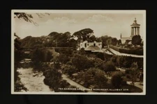 Vintage Real Photo Henderson's RPPC Postcard Tea Gardens Burns Monument Alloway