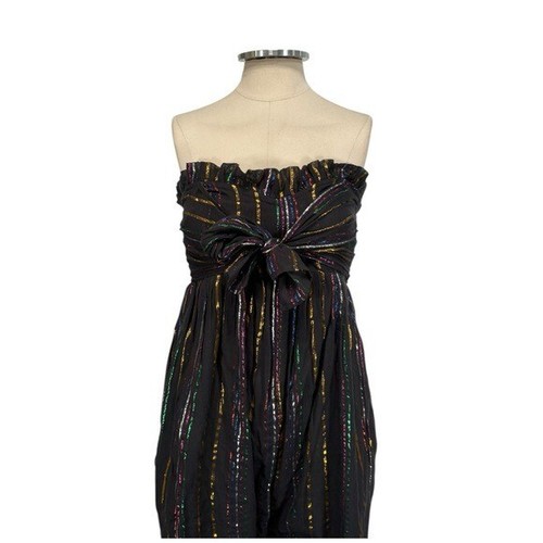 Apiece Apart Womens Strapless Tie Front Striped Zaza Gipsea Jumpsuit 4 - Picture 5 of 11