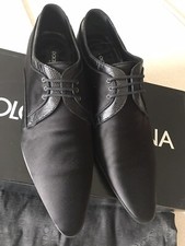 Dolce Gabbana Herren Schuhe Tessuto Satin+ SchlangenLeder Gr. 8,5 UVP 850€.
