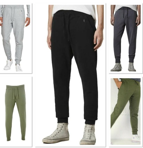 All Saints Hombres Delgado Raven Joggers Chándal para Correr Pantalones de Sudadera tallas eBay
