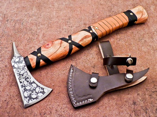 CUSTOM HAND FORGED STEEL VIKING AXE CAMPING HATCHET TOMAHAWK AXE, TR-503