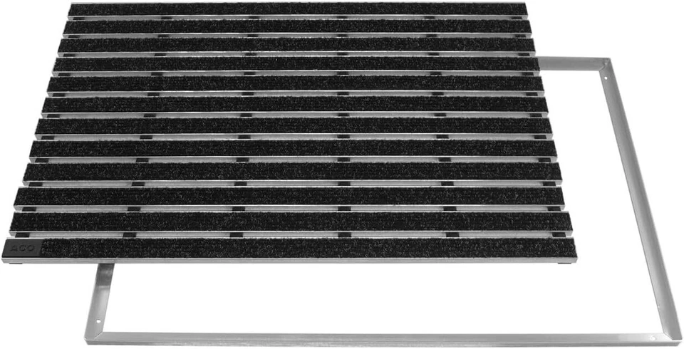 ACO Self Schuhabstreifer 75 cm x 50 cm Rips Anthrazit mit Alu Winkelrahmen 37255 - Bild 2 von 4