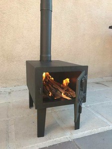 Cast Iron Wood Burning Stove Camp Tent Galvanized Steel Building