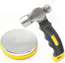 Steel Bench Block and Metal Stamping Hammer Kit, No-Rebound Metal Bench Block, J