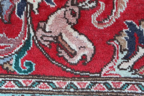 Vintage Worn Hand Made Traditional Oriental Wool Red Large Carpet 385x306cm - Bild 14 von 18