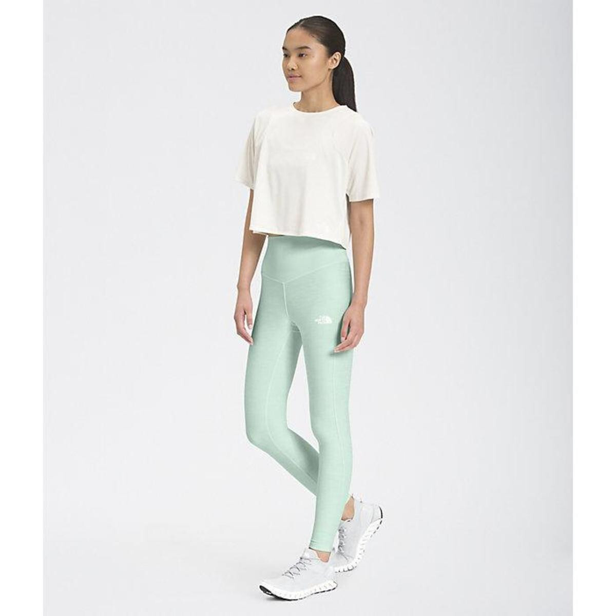 Leggings ajustados de jade brumoso The North Face para mujer Dune Sky 7/8 - medianos regulares