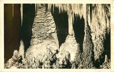 POSTCARD - The Temple, Big Room, Carlsbad Caverns New Mexico RPPC Real Photo (Z)