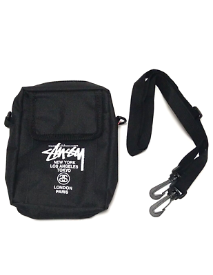 STUSSY Mini Shoulder Bag Novelty TOKYO LONDON PARIS Pochette Pouch