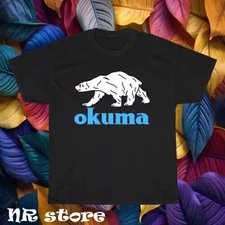 New OKUMA Logo Pro Fishing Logo T shirt Funny Size S to 5XL