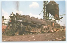 Postcard Grand Trunk Western 6315 4-8-4 class U3b Detroit Michigan 1957