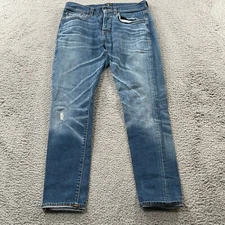 PRPS Jeans Mens 30x29 Windsor Crop Skinny Heavy Whiskered Faded Spider Wash