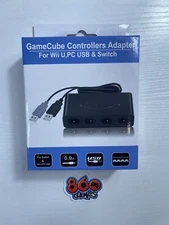 4 Port GameCube Controller Adapter for Nintendo Switch Wii U PC Super Smash Bros