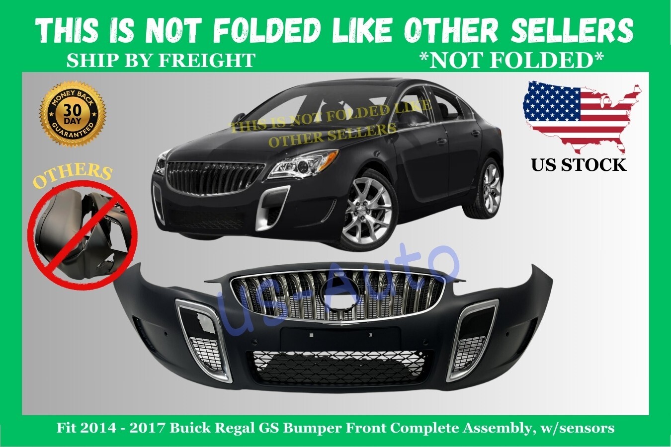 Fit 2014 - 2017 Buick Regal GS Front Bumper Complete Assembly ...