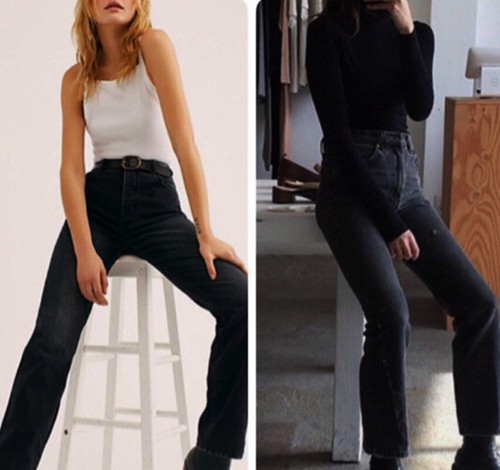 Prada Flare Leg high rise black jeans Sz 31