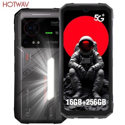 HOTWAV Hyper 7 Outdoor Smartphone 5G Handy Ohne Vertrag 256GB Android 14 Schwarz