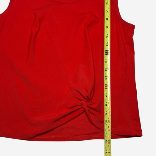 CAbi Knotty Tank Red Vermilion Twist Front Size Small Style 5757 Modal Blend - Picture 5 of 8