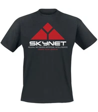 Skynet T-Shirt black- Terminator 100% Cotton Soft