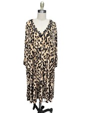 Cato A-Line Stretch Swing Dress Cutout Sleeve V Neck Animal Print Plus SZ 22 24