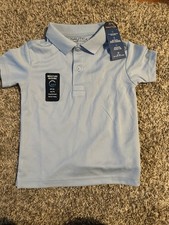 Nautica boys' short sleeve performance uniform polo in light blue Size S NWT