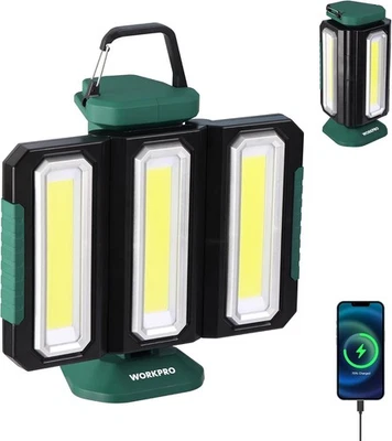 ‎WORKPRO WORKPRO 1200lumen Rechargeable USB-C LED Work Light Foldable Magnetic Flashlight