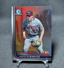 Heston Kjerstad Arizona Fall League Rookie 2023 Bowman Chrome Card #3 Orioles. rookie card picture
