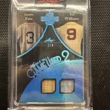 2025 Leaf Spectacular Game Used Duel Relic Foxx/ted Williams #ed 2/4 Ssp