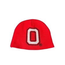 Ohio State Buckeyes Knit Beanie Hat Red OSU Block O Logo Adult Winter Cap