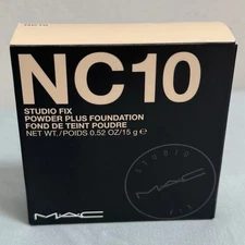 MAC Studio Fix Powder Plus Foundation NC10 0.52oz NIB Talc *Original Formula*