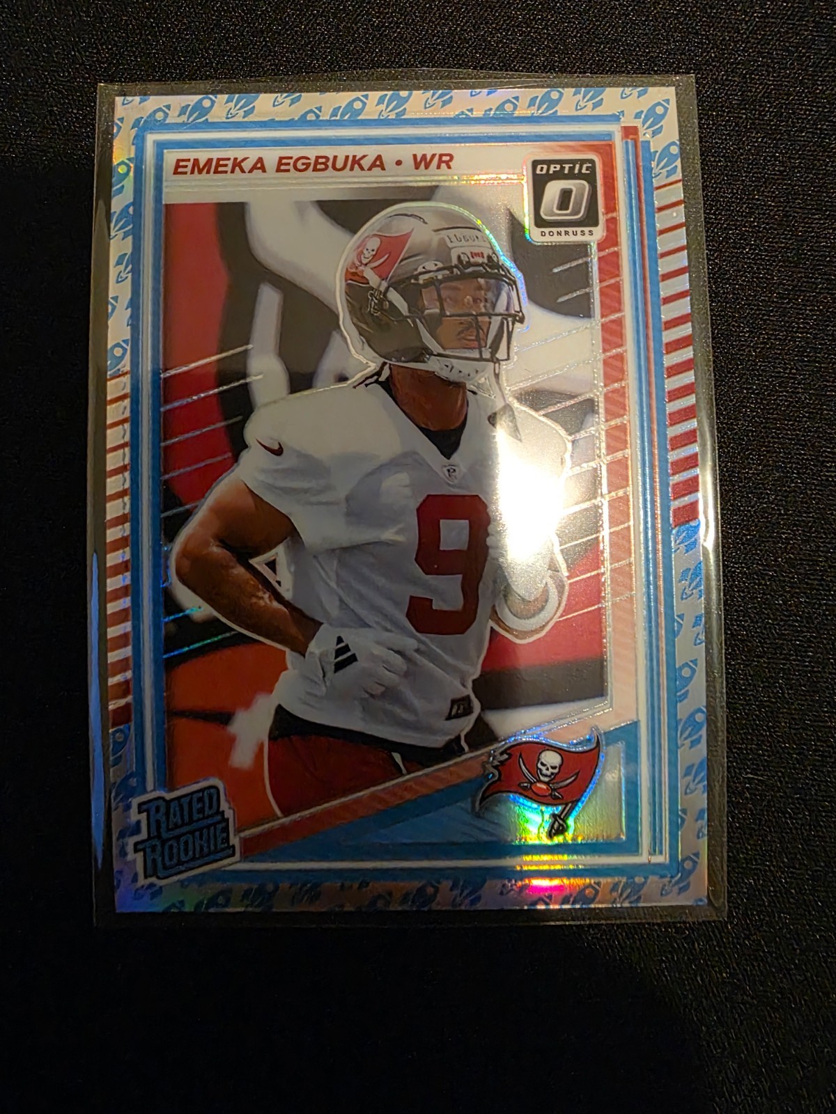 2025 Panini Donruss Optic - Rated Rookie Emeka Egbuka #265 Rocket Prizm (RC)
