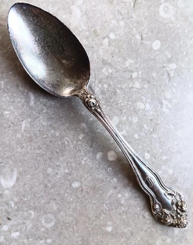 F. Lancaster by Gorham Sterling Silver Teaspoon 5.75" Monogram "E" 20gr