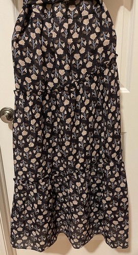 RUNGOLEE Scarlet Floral Belted Silk Midi Dress Sz S- ONE OF A KIND- RARE- - Picture 9 of 11