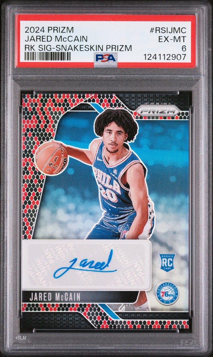 2024 Panini Prizm Rookie Signatures Jared Mccain RC Snakeskin Auto