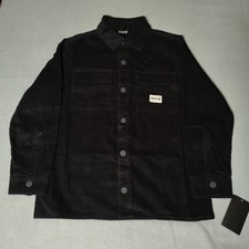 Hurley Corduroy Button Up Jacket Black Youth Boys Medium YM 10/12