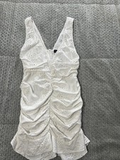 Pretty Little Thing Eyelit Dress Sz 4  White NWT Boho Cottage Core