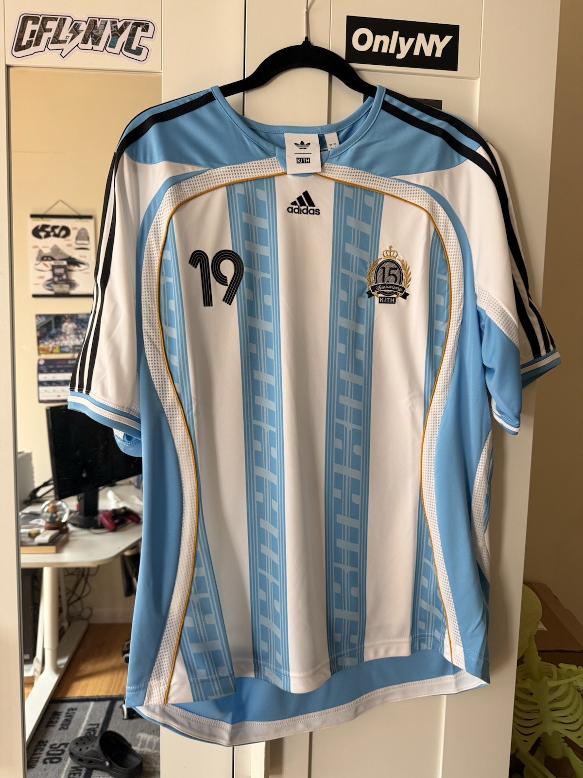 Kith Messi Argentina Adidas Jersey Size Medium Brand New With Tags 