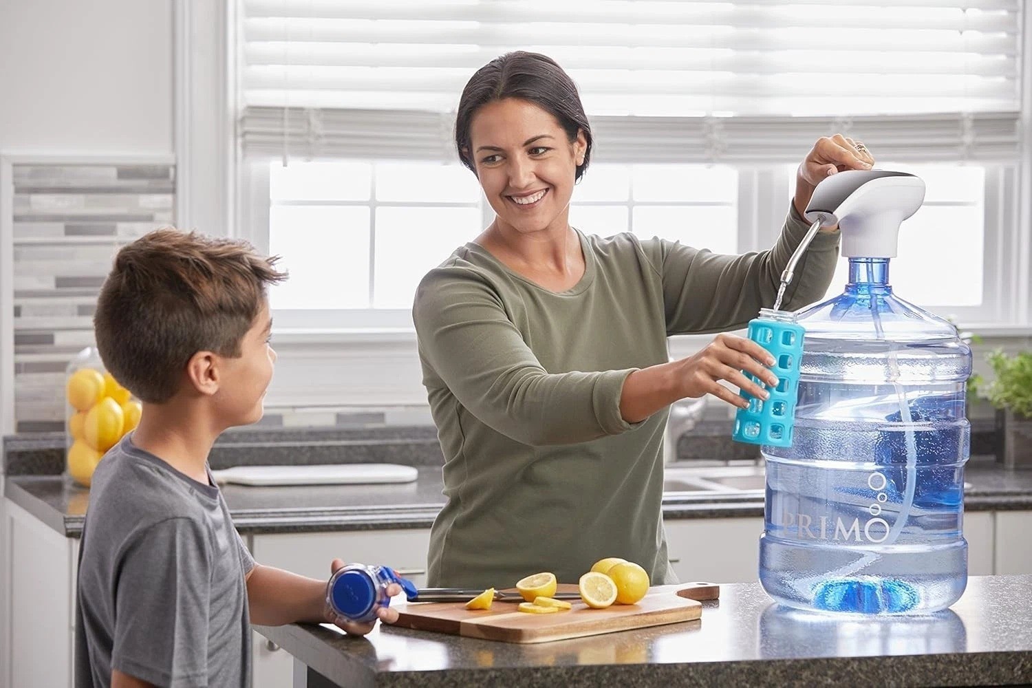 Primo Portable Rechargeable Water Pump Dispenser Black/White