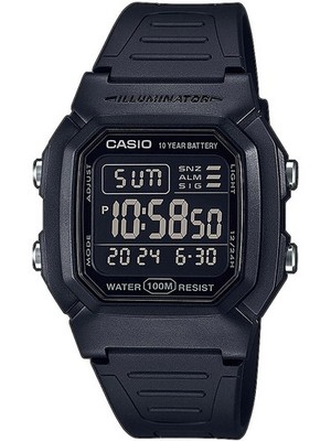 Casio W-800H-1BVES Armbanduhr Collection 37mm Multifunktion Quarz Herren Schwarz