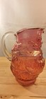 2 Toby Pitchers: Brown Glaze and Cranberry Glass With Handles — photo 10