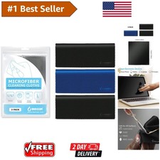 Microfiber Cleaning Cloths - 3 Pack, Lint-Free, 6x7 Inches for Electronics